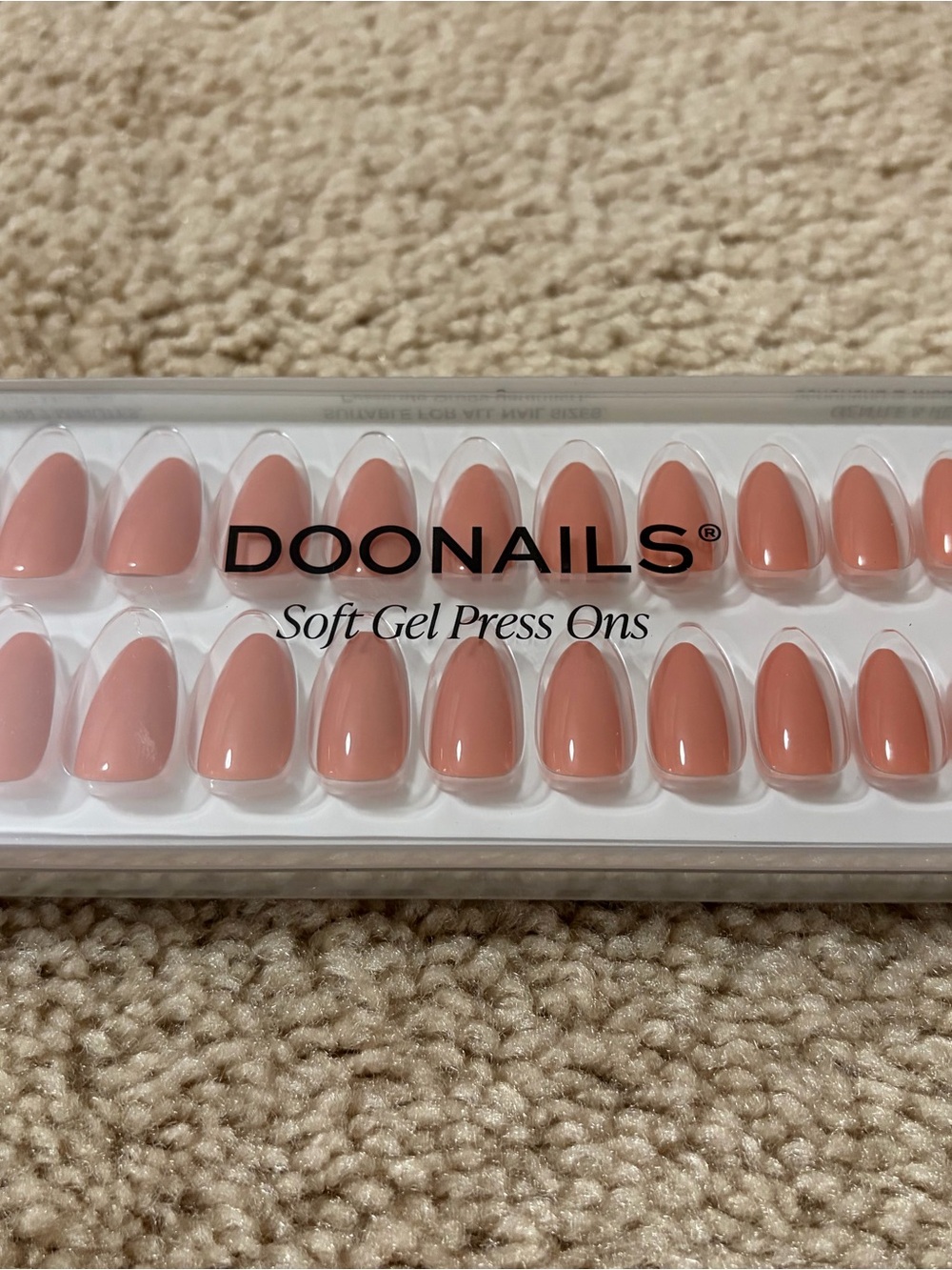 Doonails Soft Gel Press On Nails in Peach Please